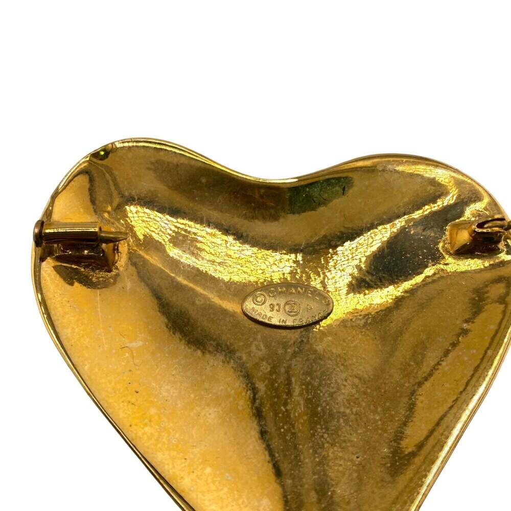 CHANEL Authentic Gold Logo Brooch - Picture 8 of 9